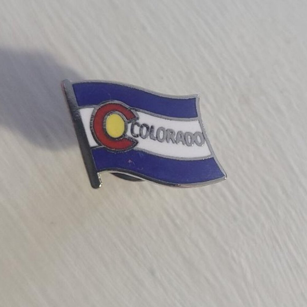 Colorado USA State Flag Lapel Pin Tie Tack Brooch